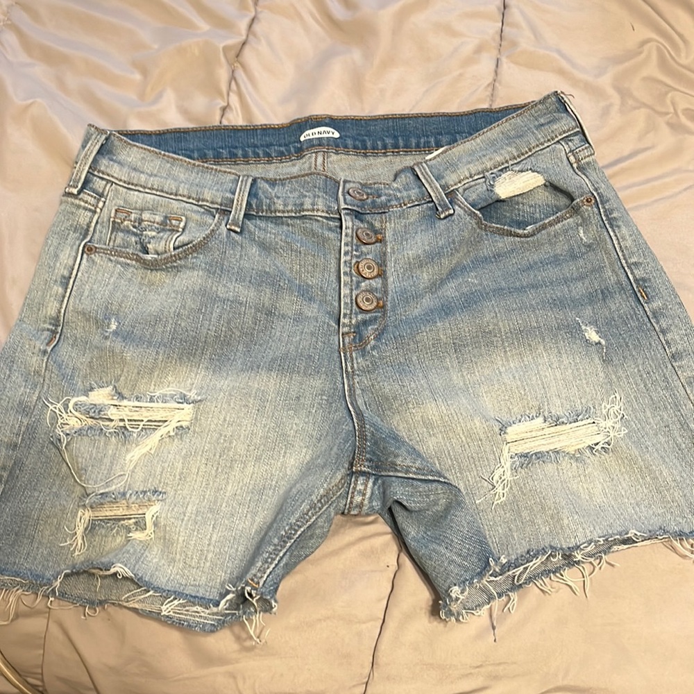 Old Navy womens light wash denim shorts